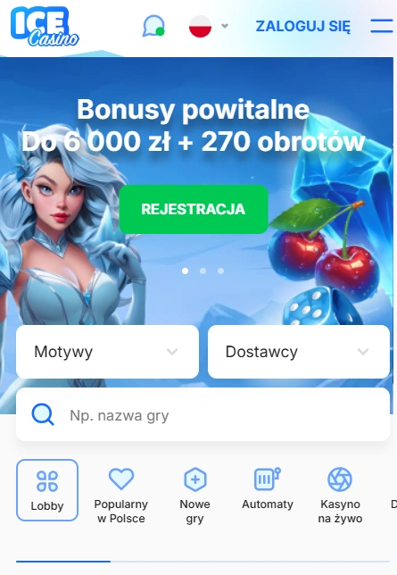 Ice Casino Mobilna strona główna